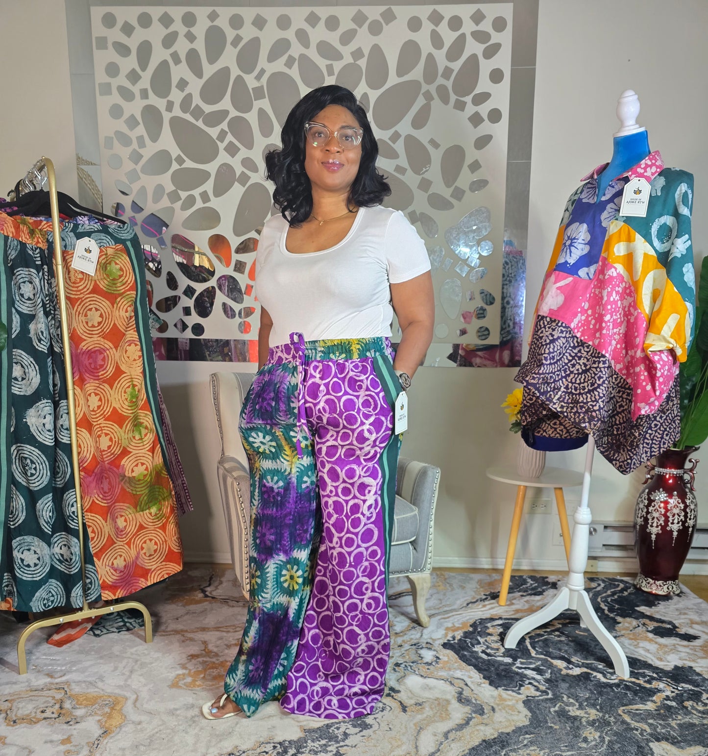Labubu free flowy crepe pant