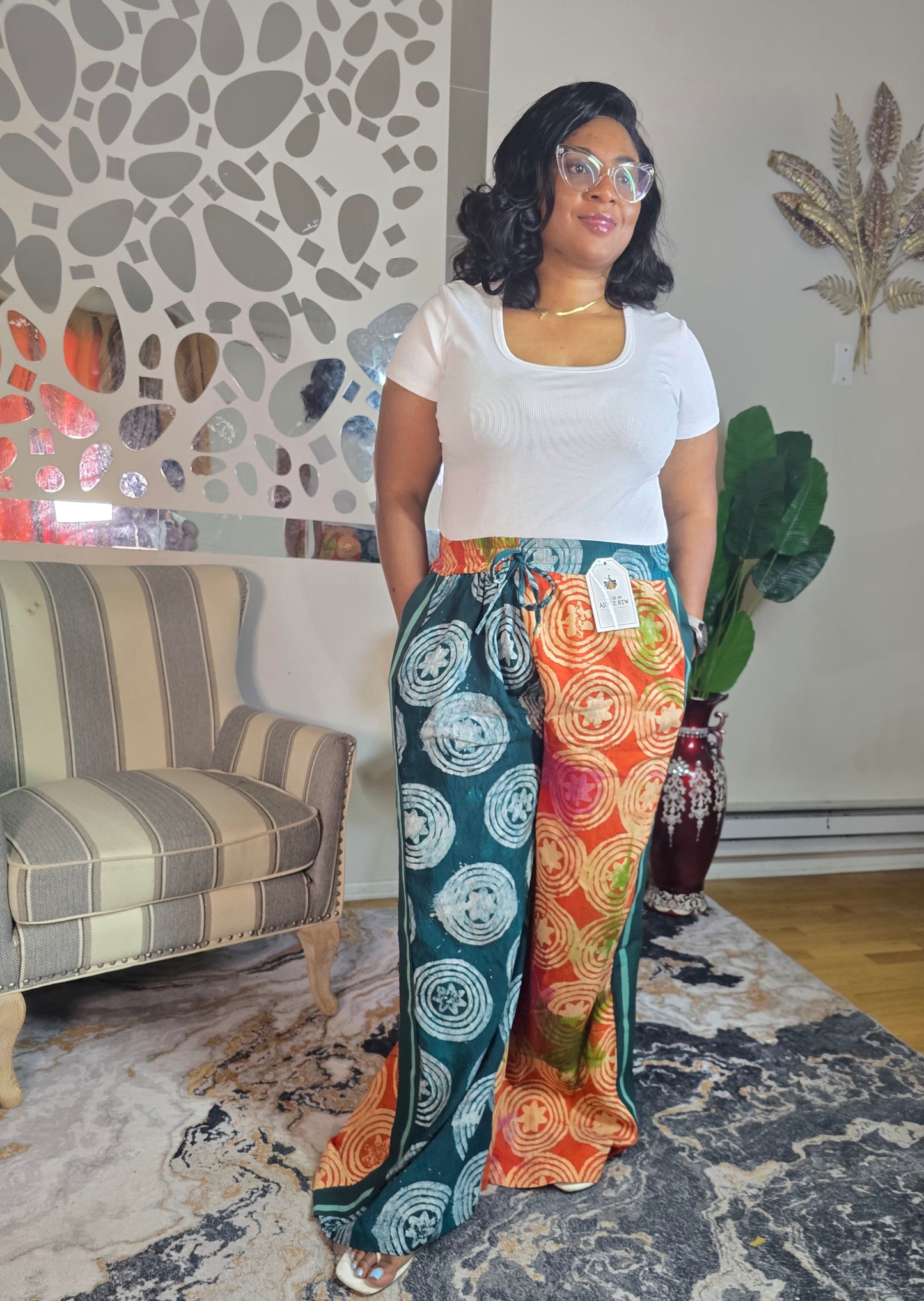 Labubu free flowy crepe pant