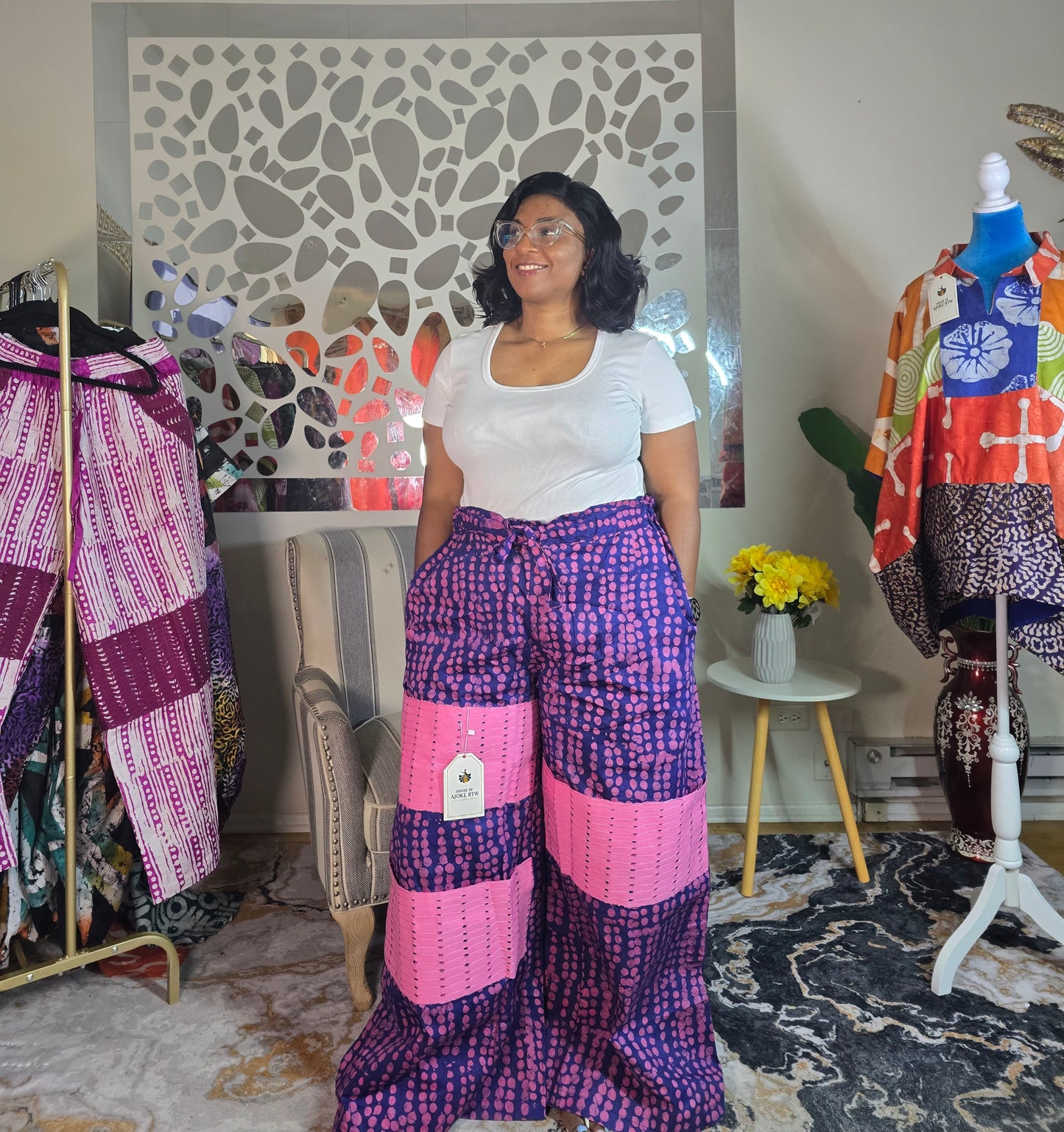 Omoge adire palazzo pant