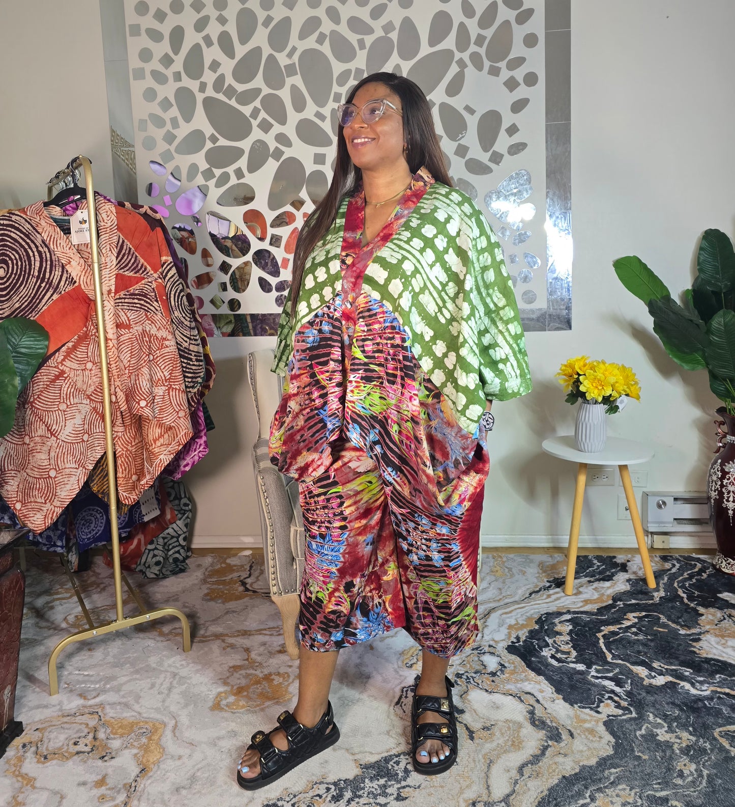 Dashiki 2pc three quarter set