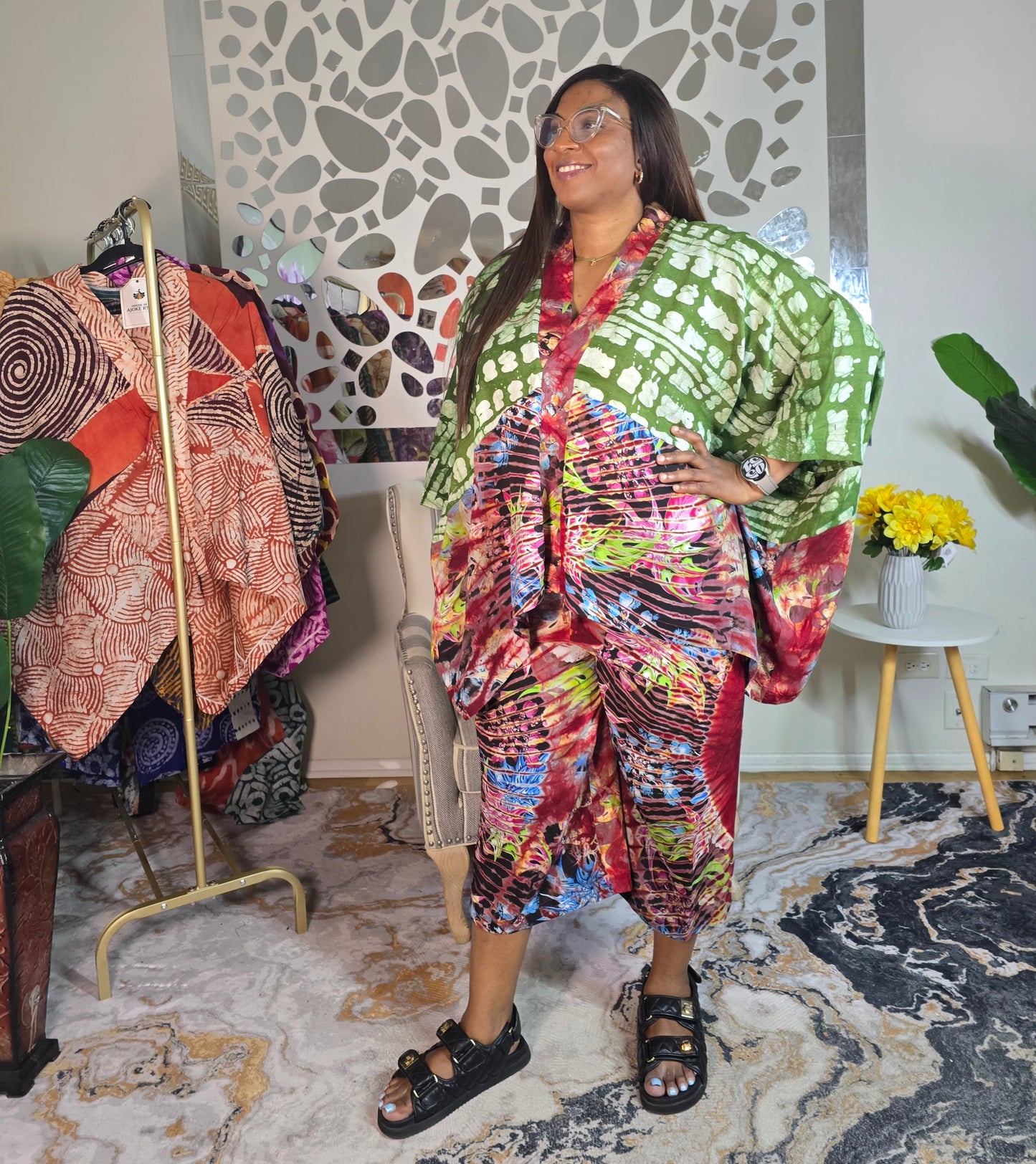 Dashiki 2pc three quarter set