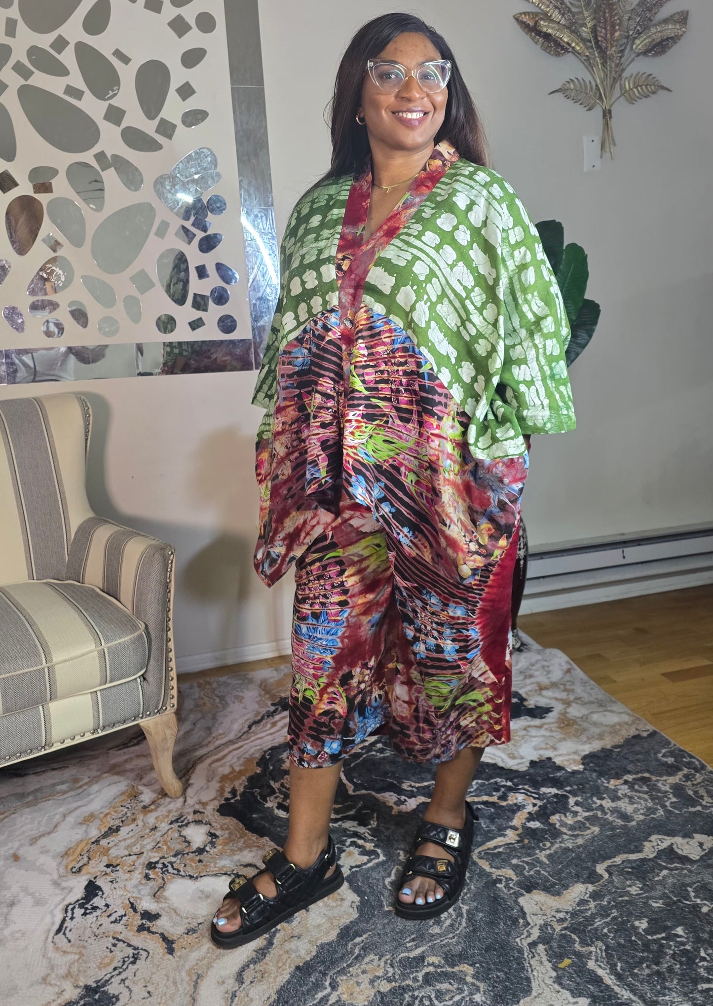 Dashiki 2pc three quarter set
