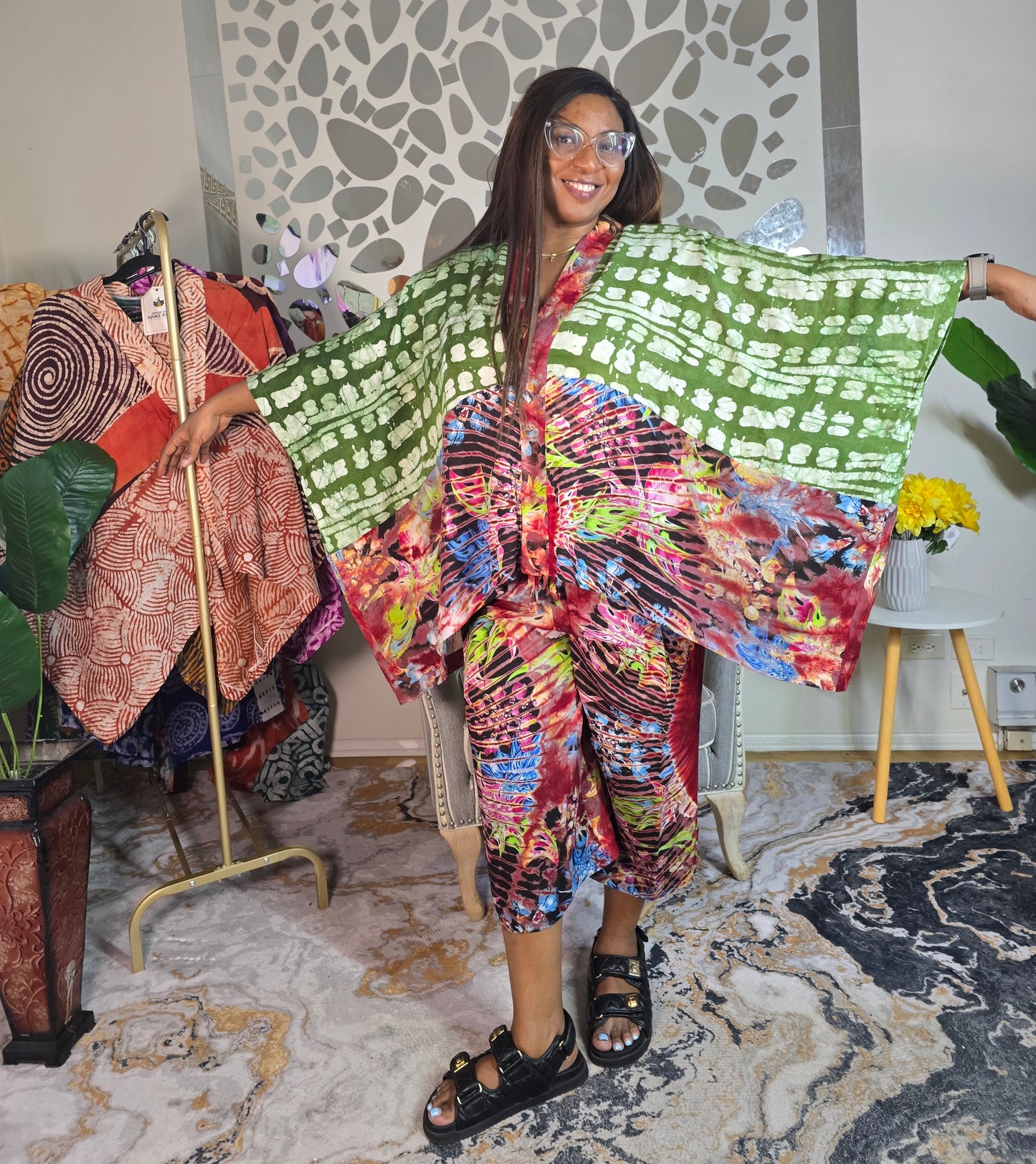 Dashiki 2pc three quarter set