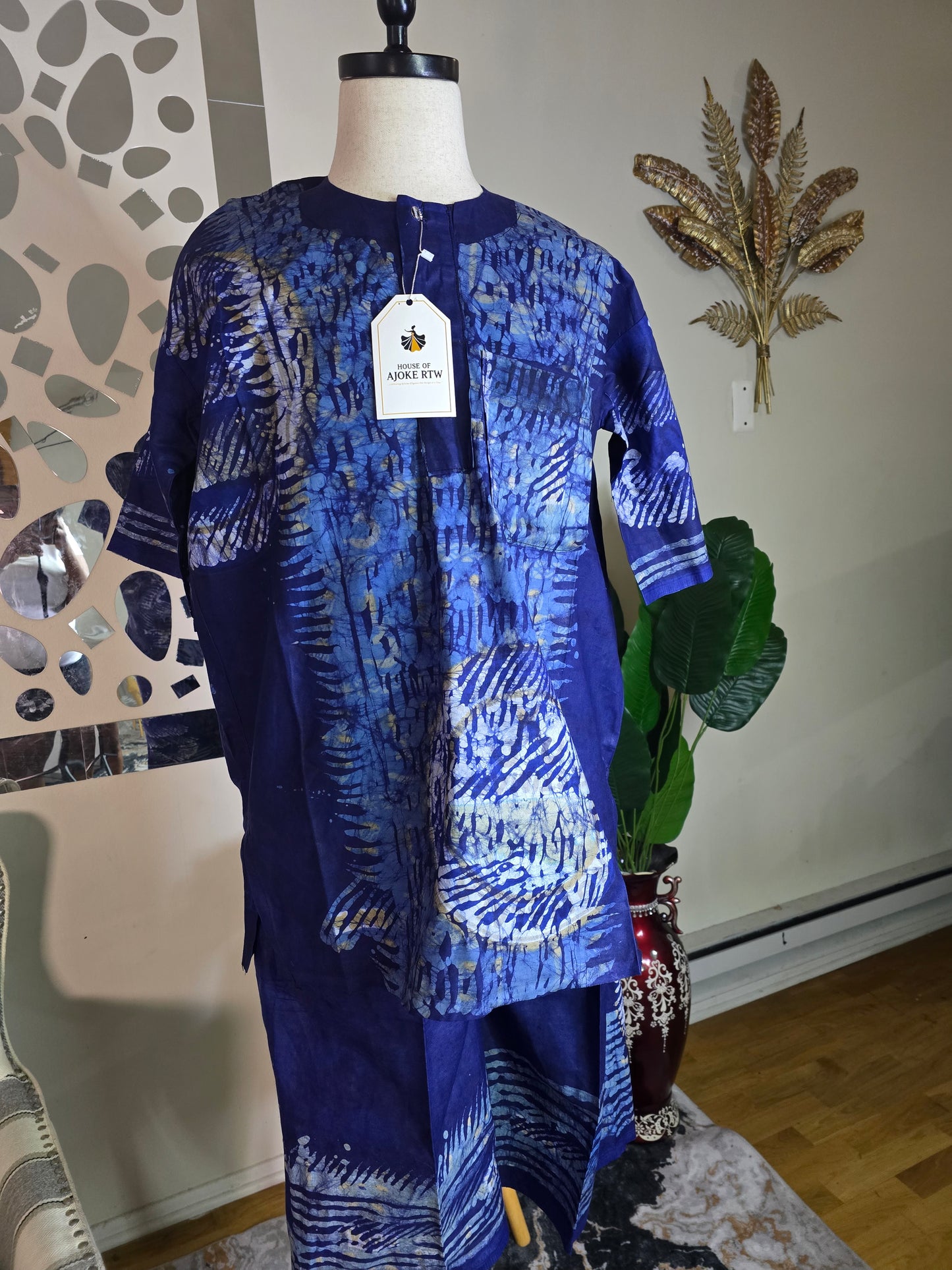 Men's Adire 2pc Short Set