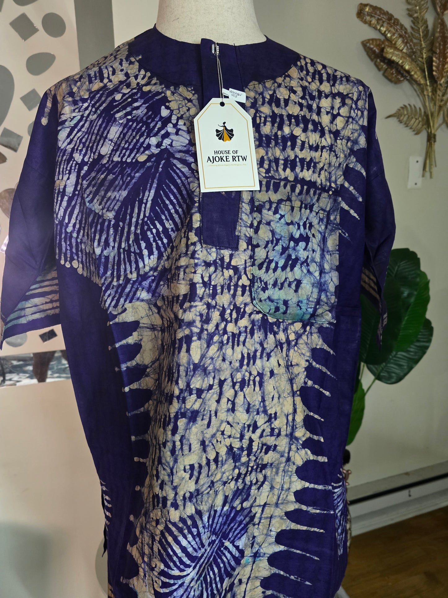 Men's 2pc Adire Short Set
