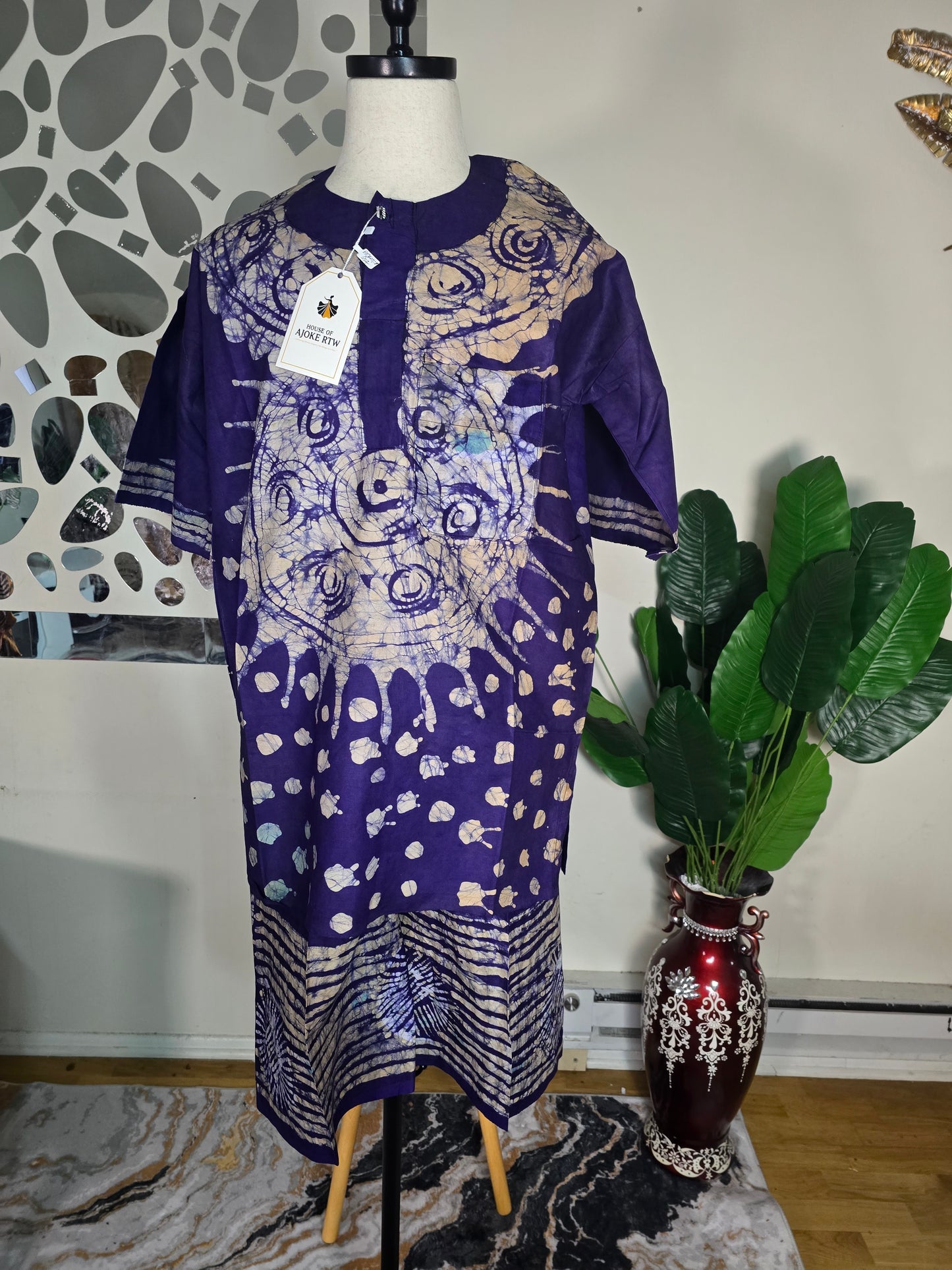 Men's 2pc Adire Short Set