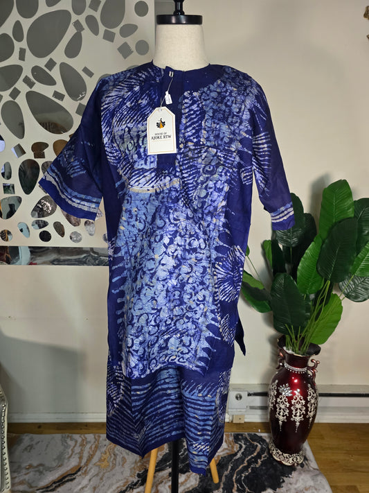 Men's 2pc Adire Short Set