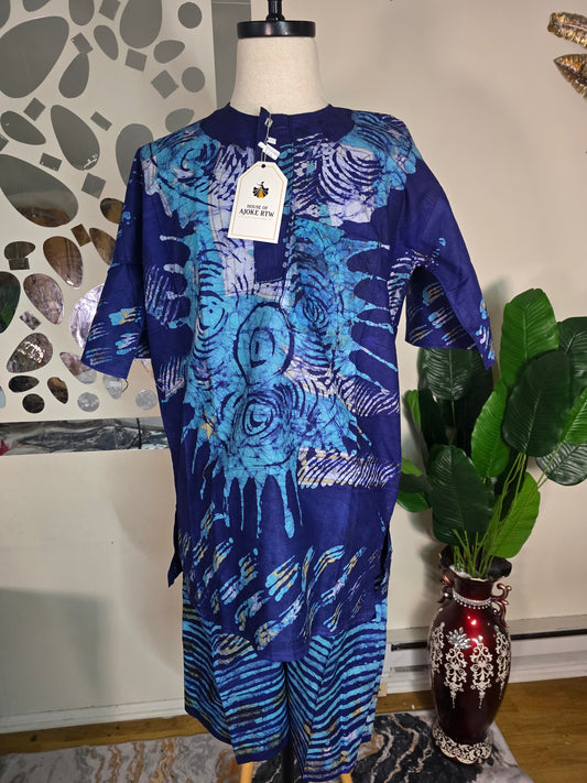 Men's 2pc Adire Short Set