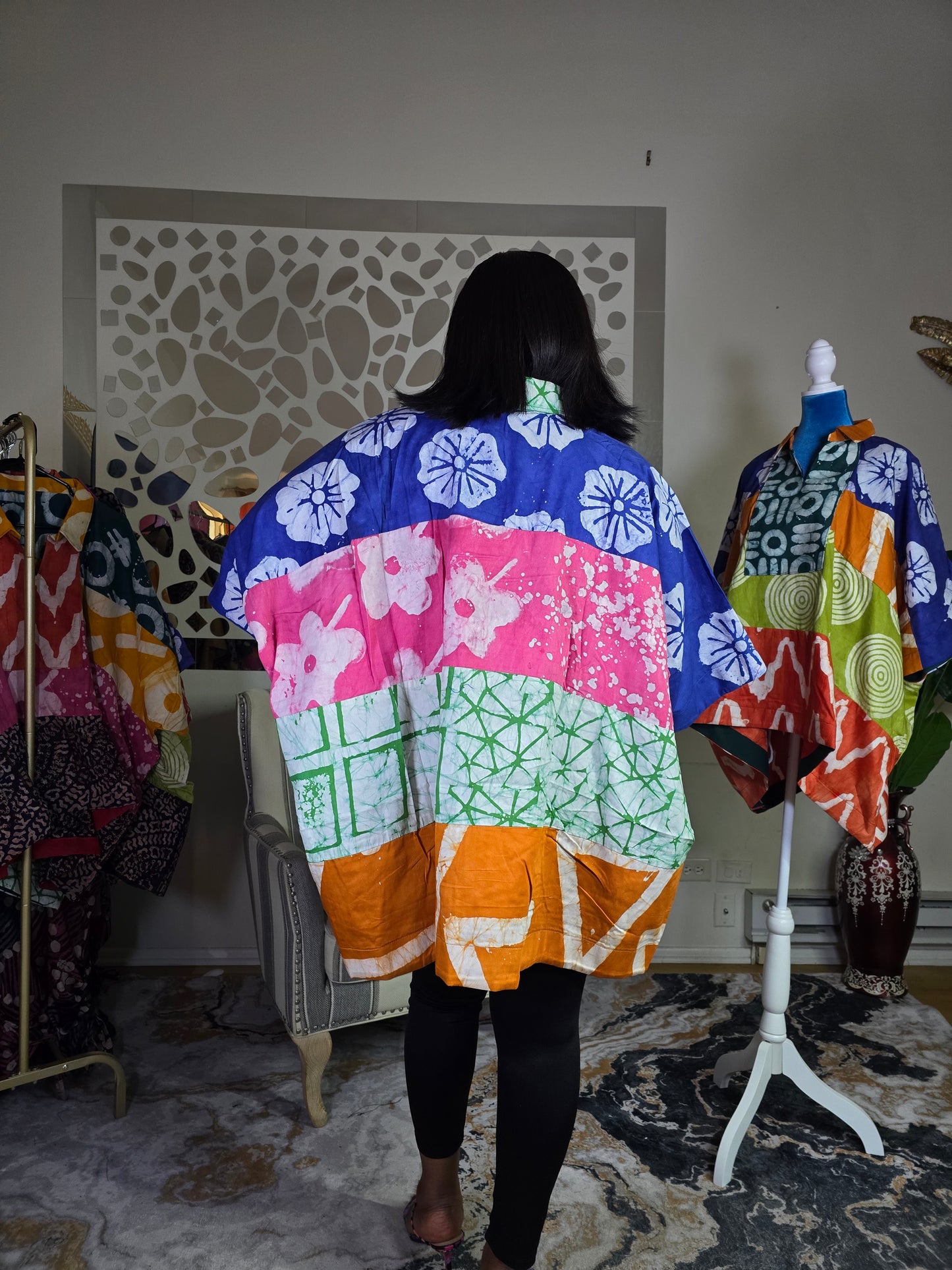 Ayinke patched Adire Top