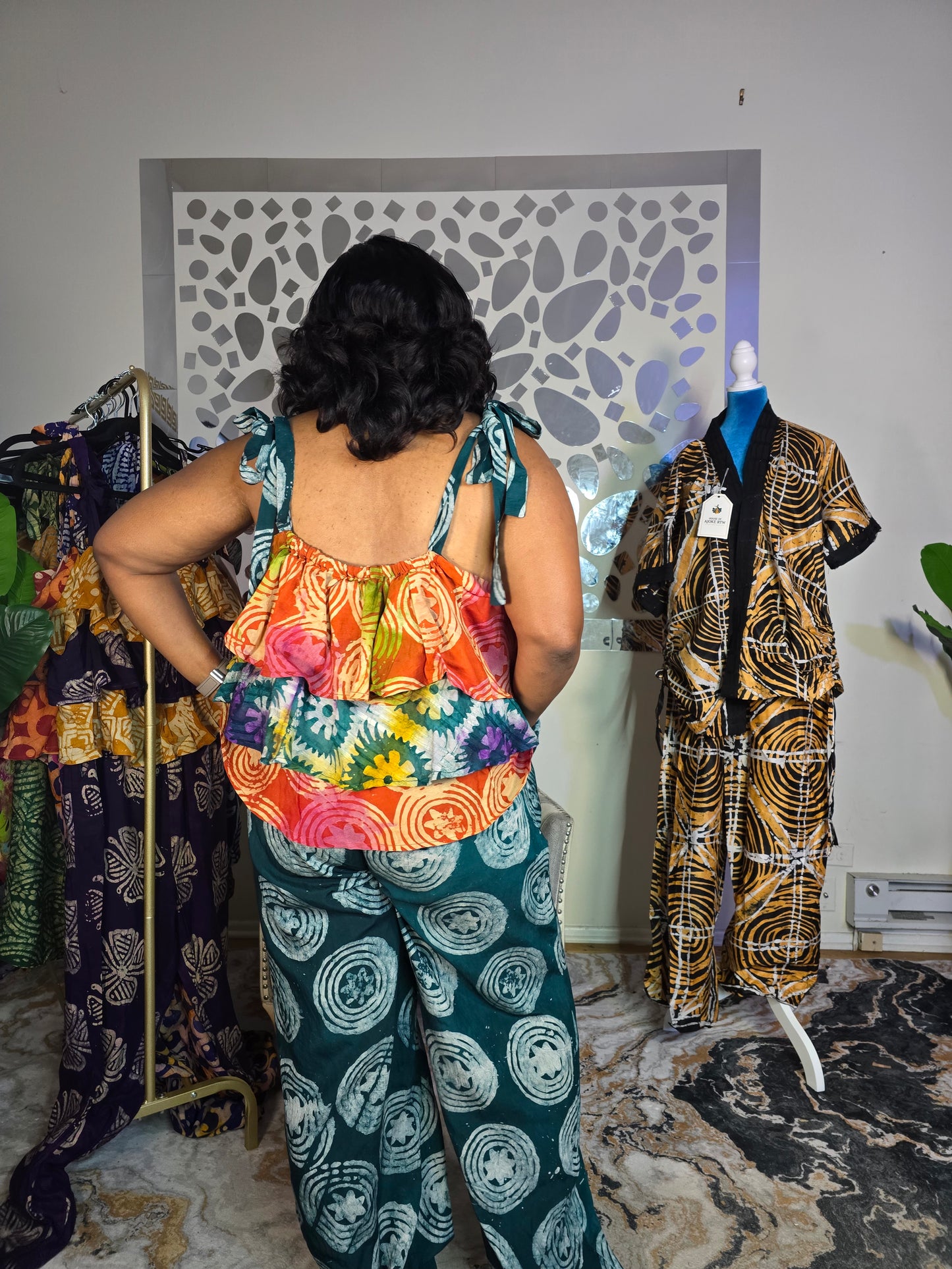 Ayomi Crepe Adire Jumpsuit
