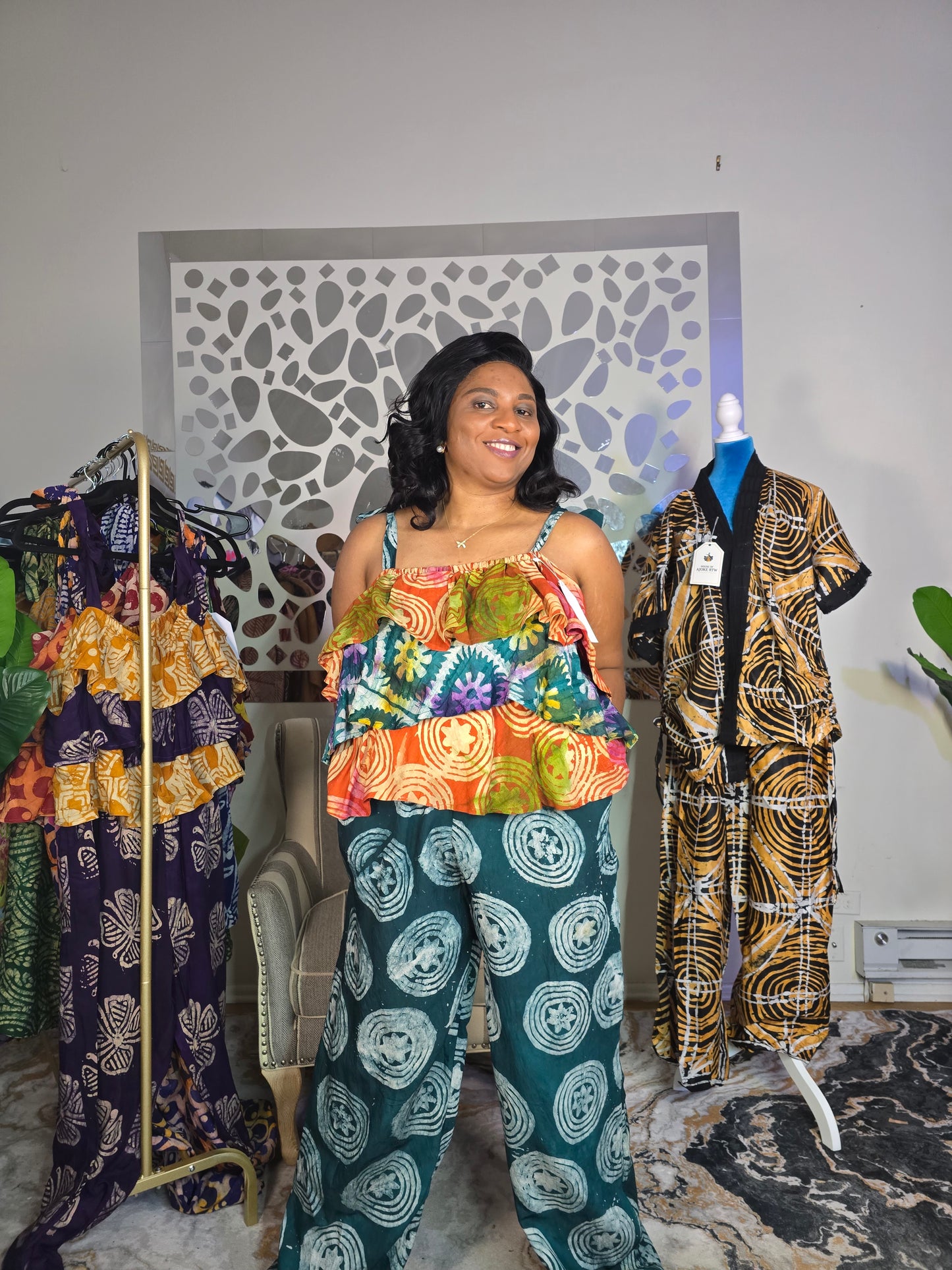 Ayomi Crepe Adire Jumpsuit