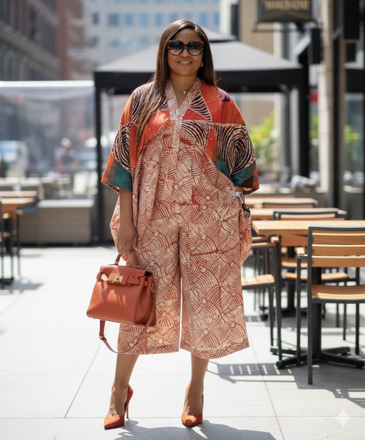 Dashiki 2pc three quarter set