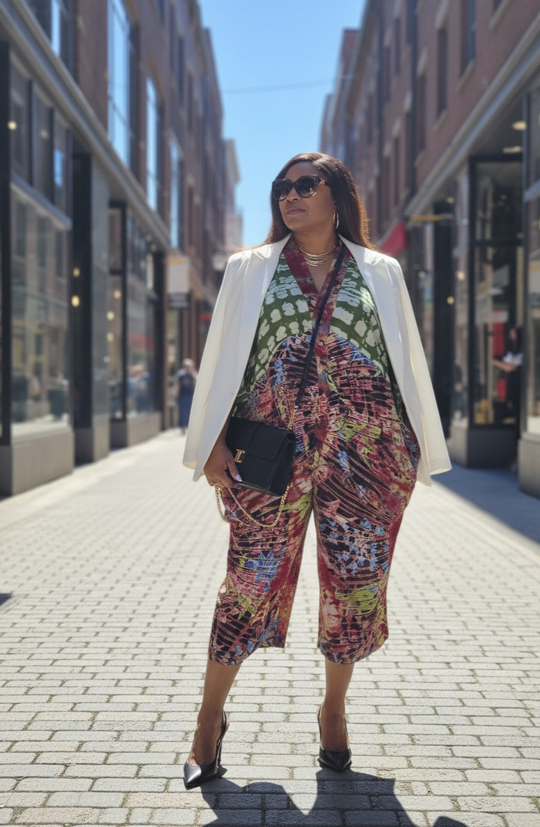 Dashiki 2pc three quarter set