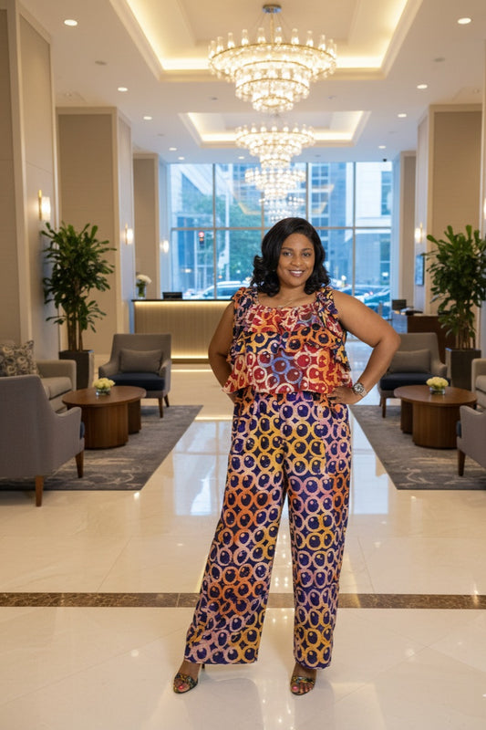 Ayomi Crepe Adire Jumpsuit