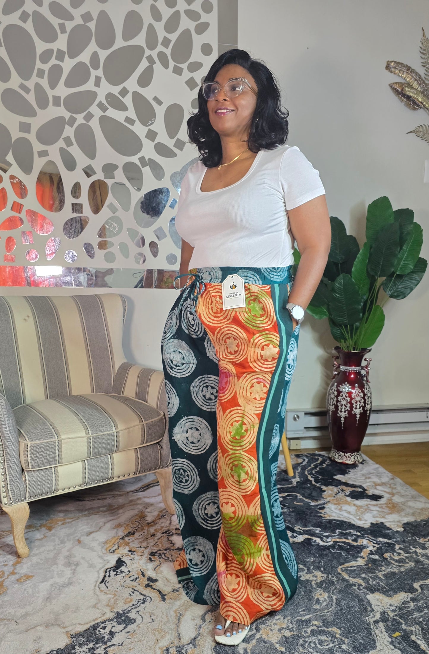 Labubu free flowy crepe pant