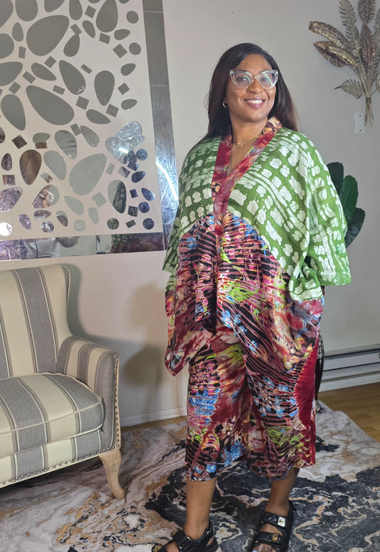 Dashiki 2pc three quarter set