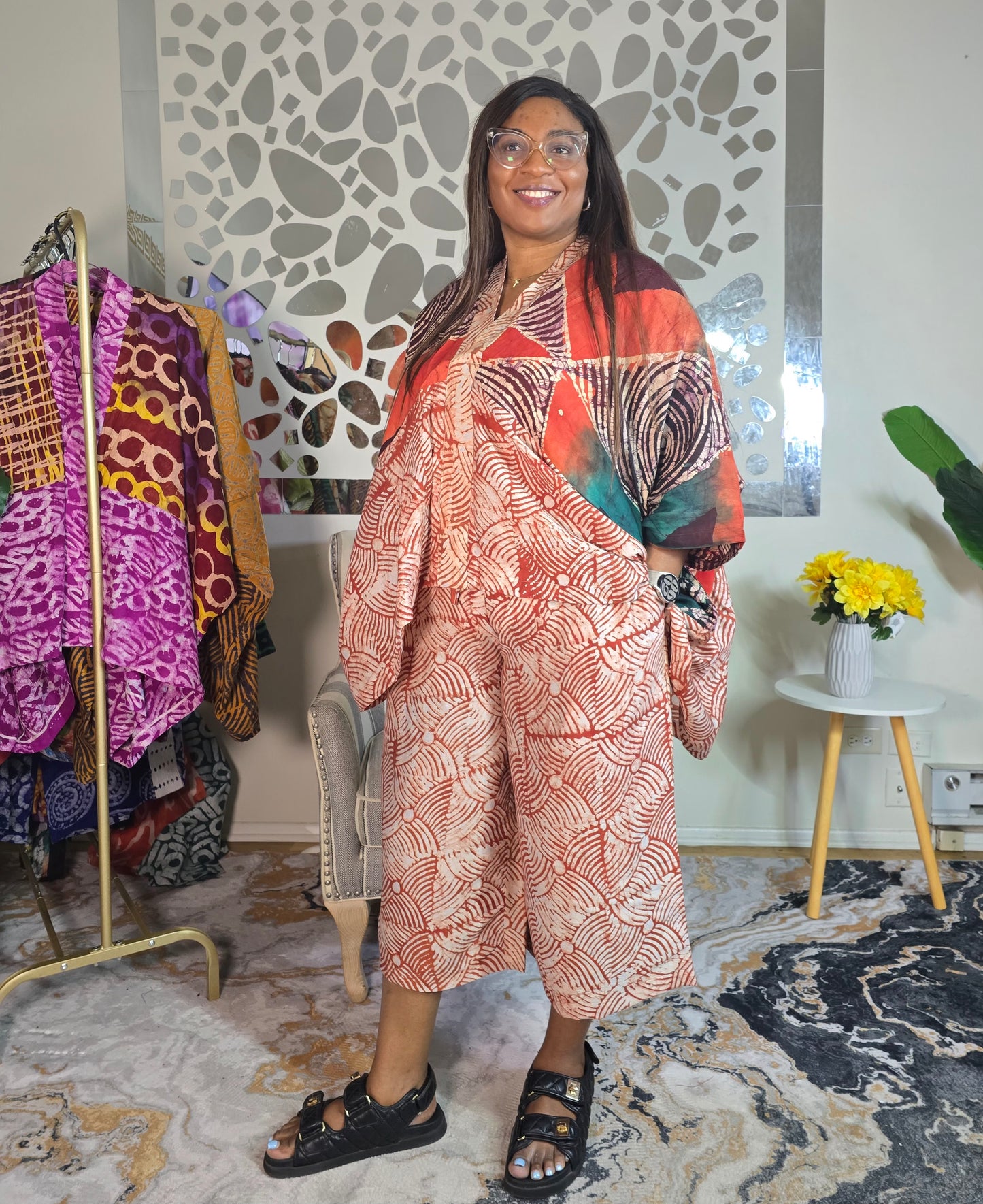 Dashiki 2pc three quarter set