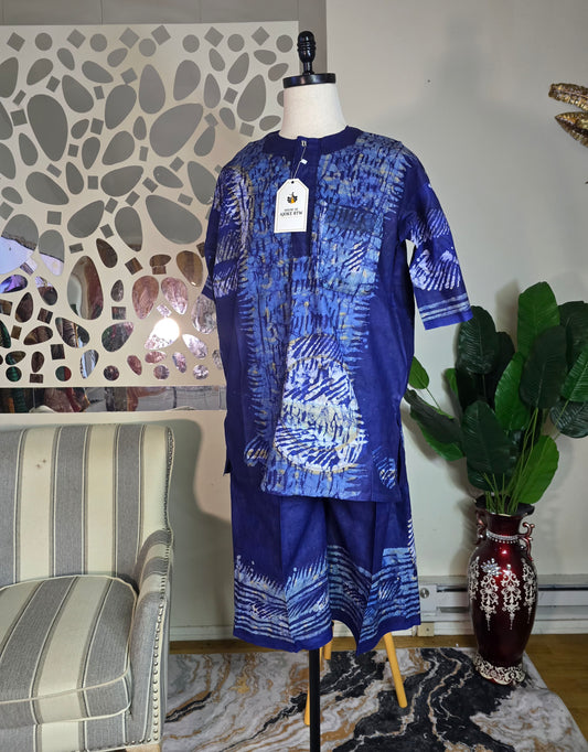 Men's Adire 2pc Short Set
