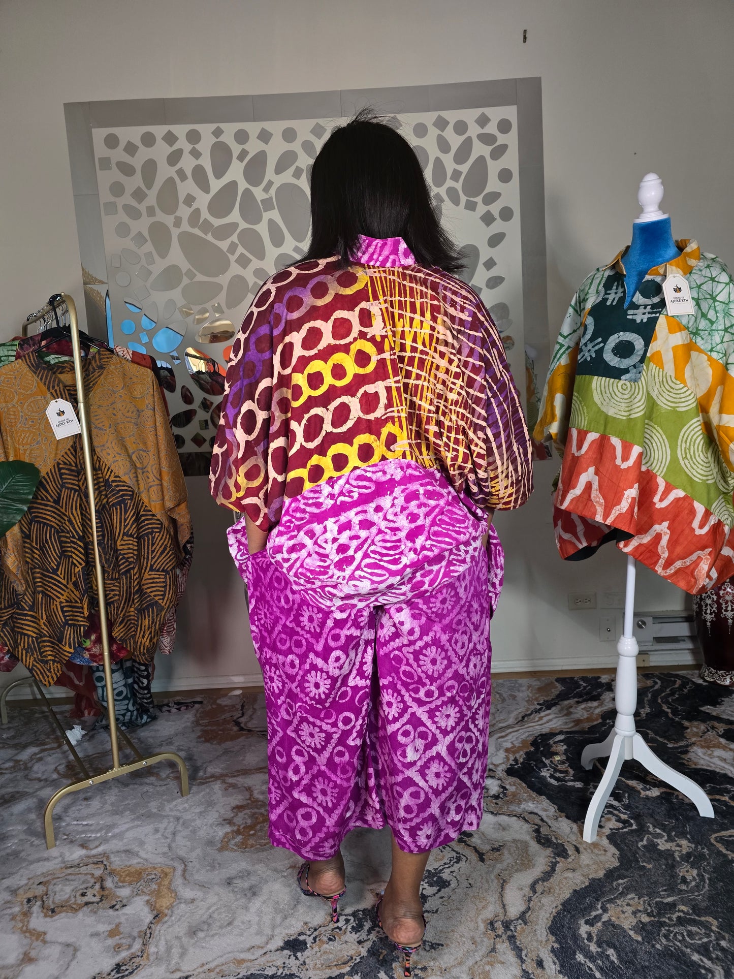 Dashiki  2pc three-quarter pant set