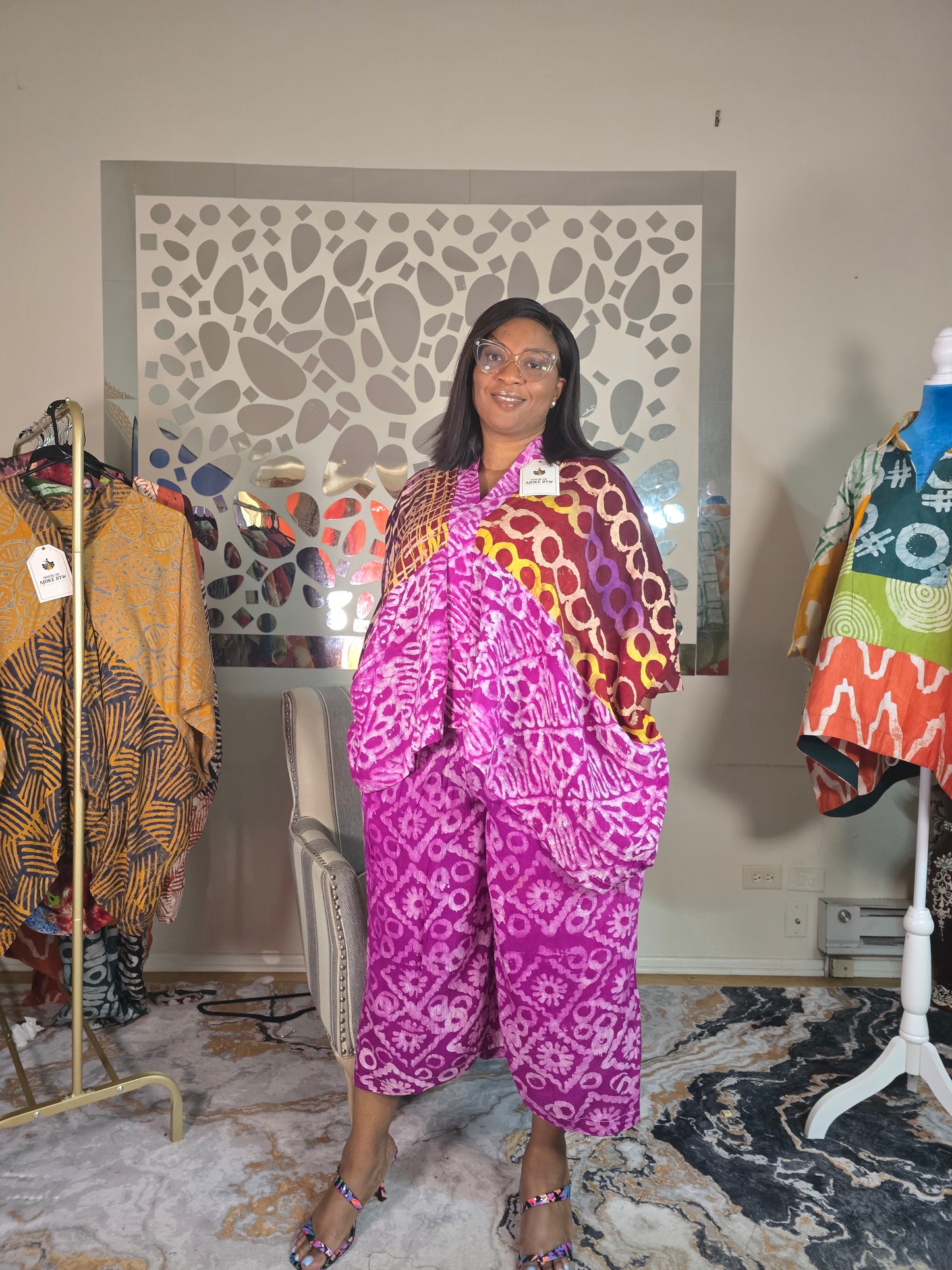 Dashiki  2pc three-quarter pant set