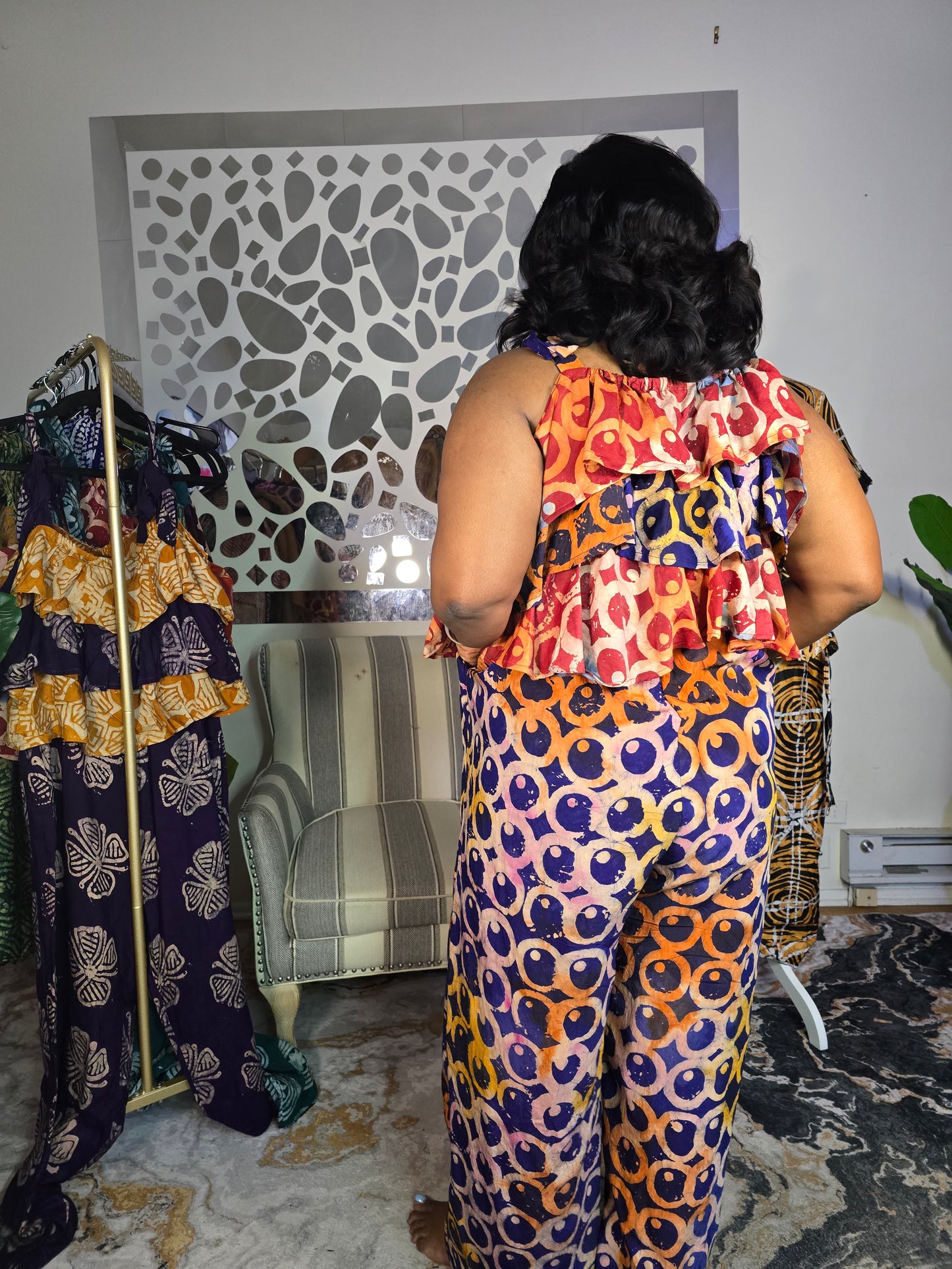 Ayomi Crepe Adire Jumpsuit