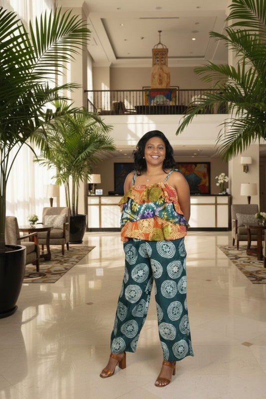 Ayomi Crepe Adire Jumpsuit