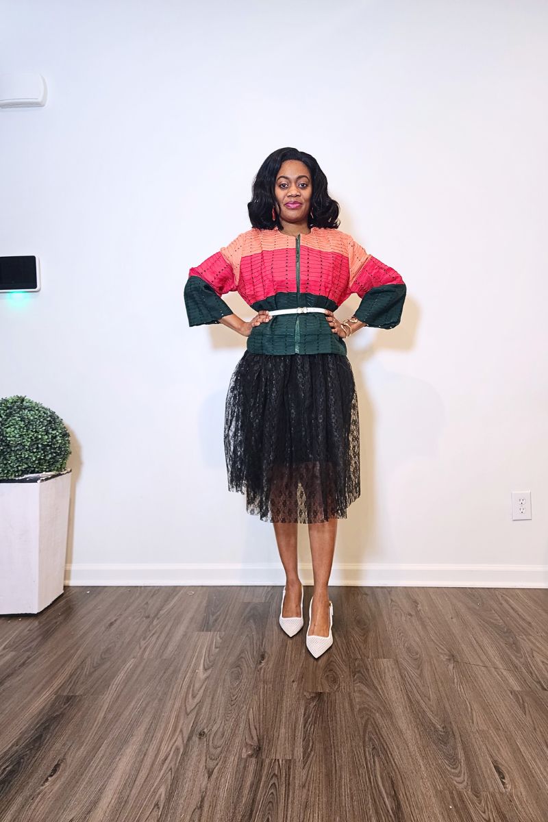 The Morẹ́mi Color-Block Luxe Aso-Oke Jacket