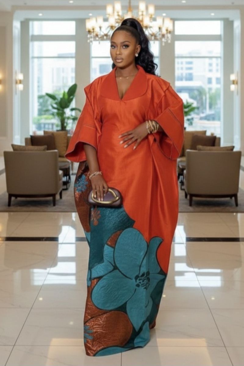 Orekelewa Luxe Boubou | Orange