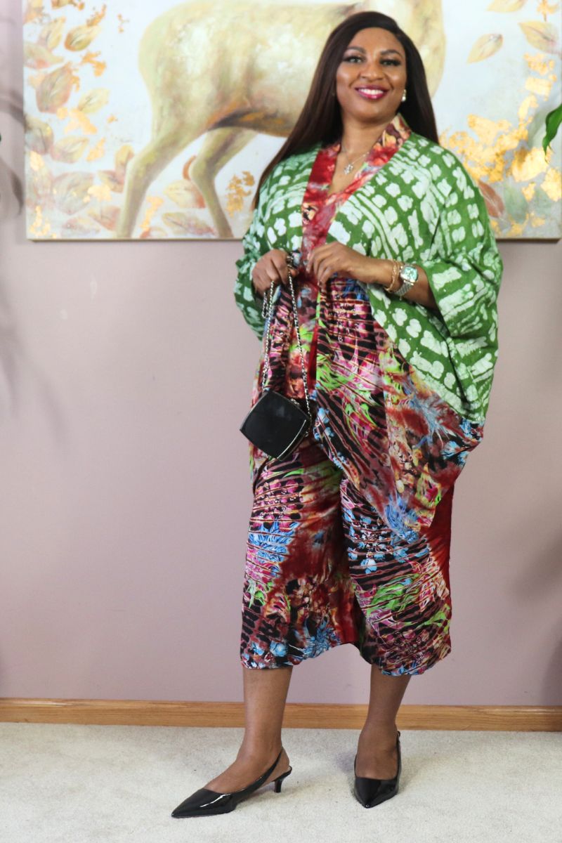 Dashiki 2pc three quarter set