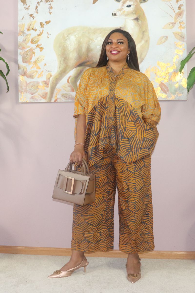 Dashiki 2-Piece Three-Quarter Set