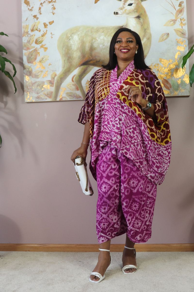 Dashiki  2pc three-quarter pant set